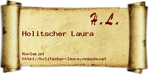 Holitscher Laura névjegykártya